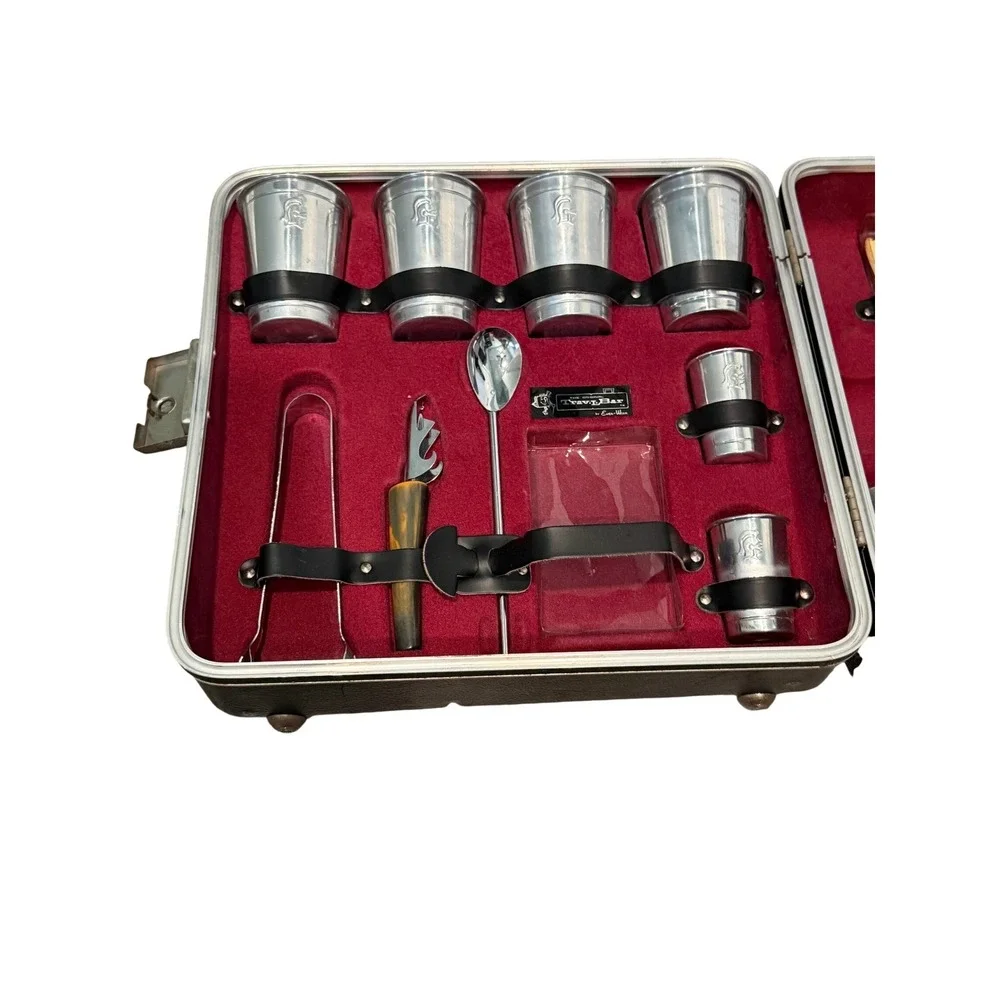 Vintage Excutair‎ 737 Portable Trav-l-Bar Set Travel Kit with Key